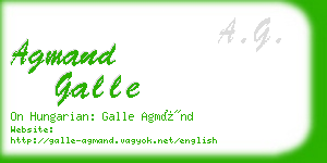 agmand galle business card